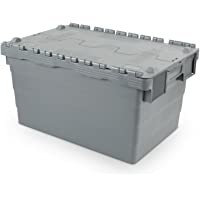 Contenedor de almacenamiento reutilizable 600 x 400 x 320 con tapa con bisagras- 60 litros